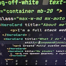 Close up of code on a screen